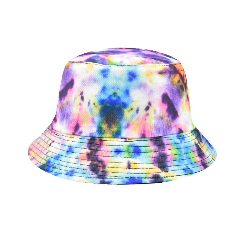 Wholesale Tie Dye Bucket Hat Unisex Hip Hop Style Trendy Summer Sun Protection Hat Fashion Accessory