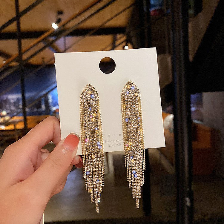 Wholesale Long Tassel Earrings 925 Silver Needle Earrings ACC-ES-Yixin003