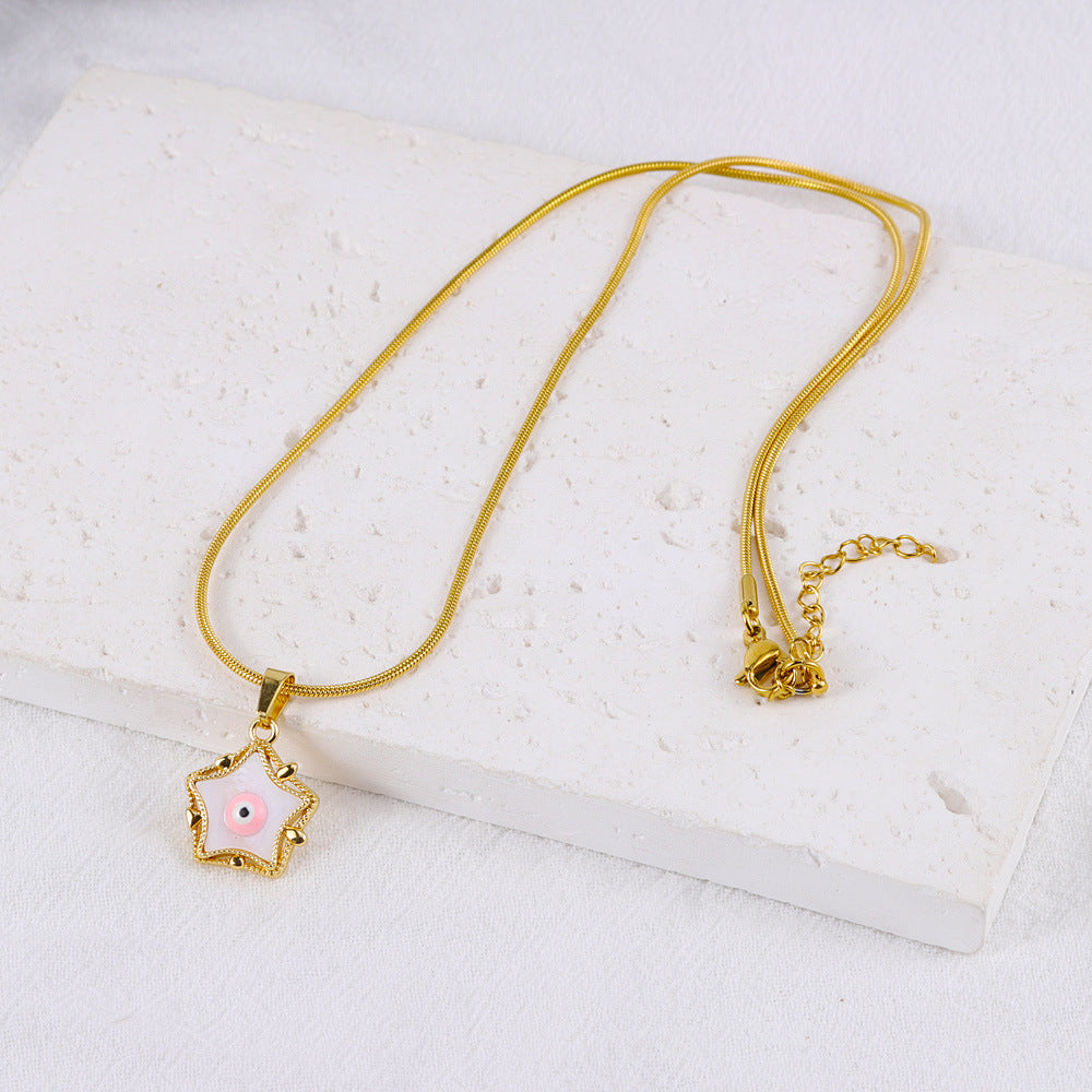 Wholesale Butterfly Shaped Evil Eye Necklace ACC-NE-FeiLing001