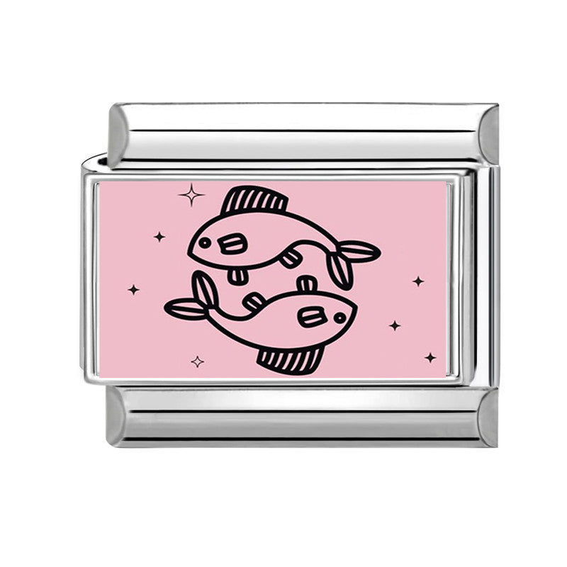 Wholesale 9mm Italian Charm Starter Bracelets DIY Twelve Contion Series Stainless Steel Composable Bracelet