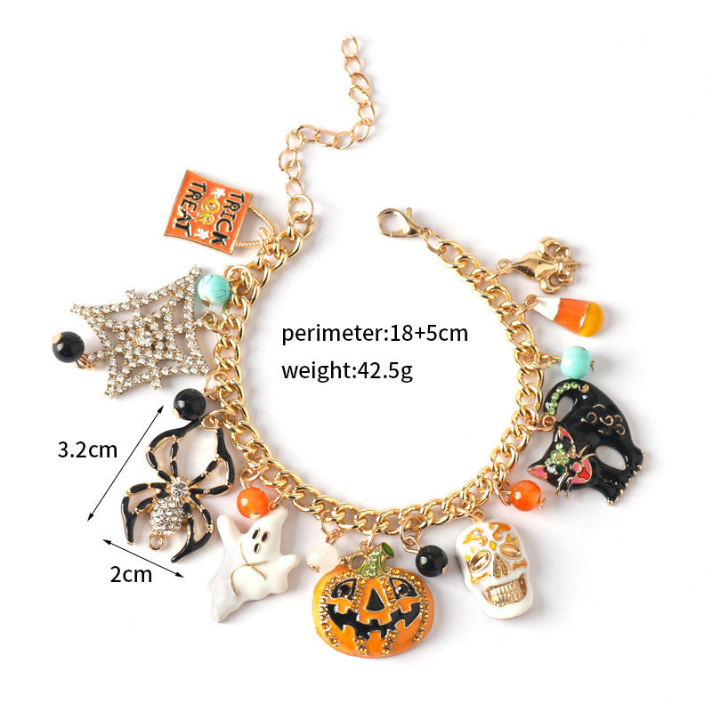 Wholesale Pumpkin Head Ghost Halloween Bracelet Christmas Elk Snowflake Christmas Tree Bracelet ACC-BT-HX003