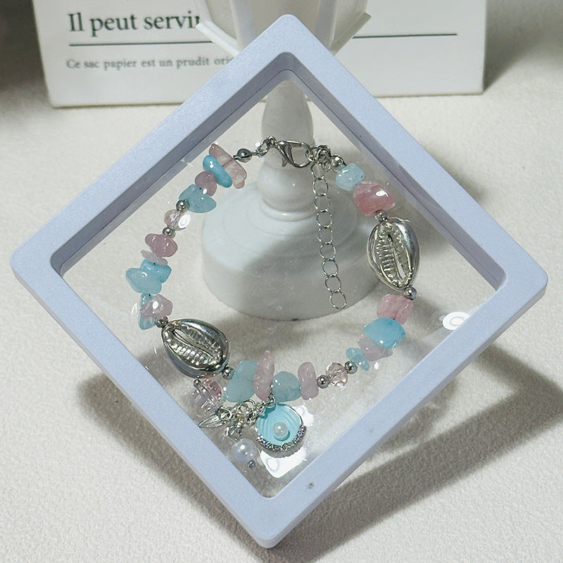 Wholesale  natural crystal irregular gravel bracelet