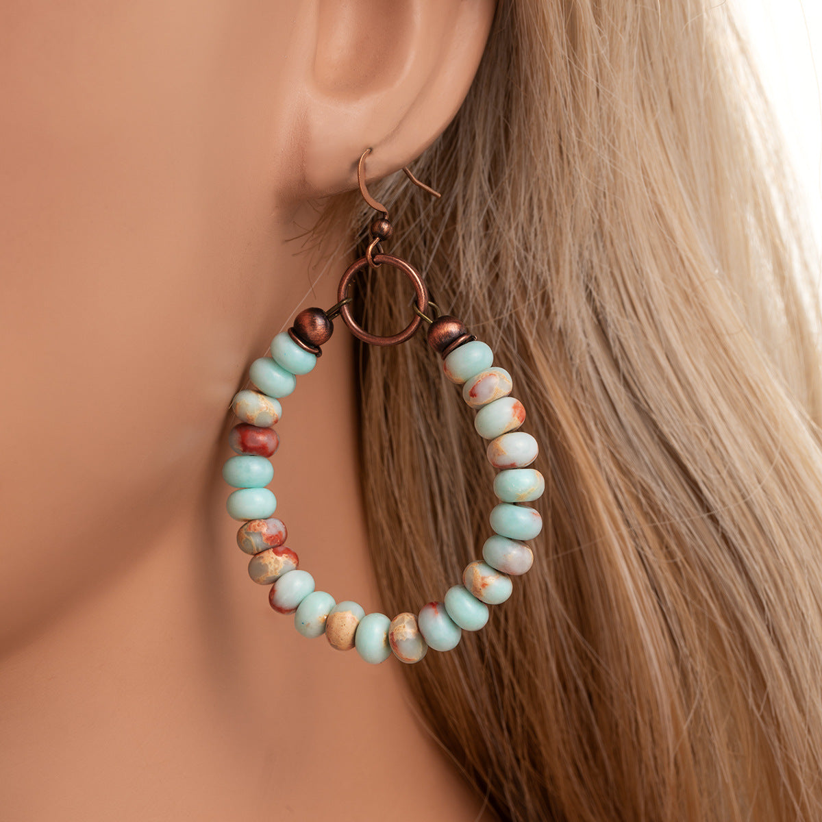 Wholesale Bohemian style turquoise earrings
