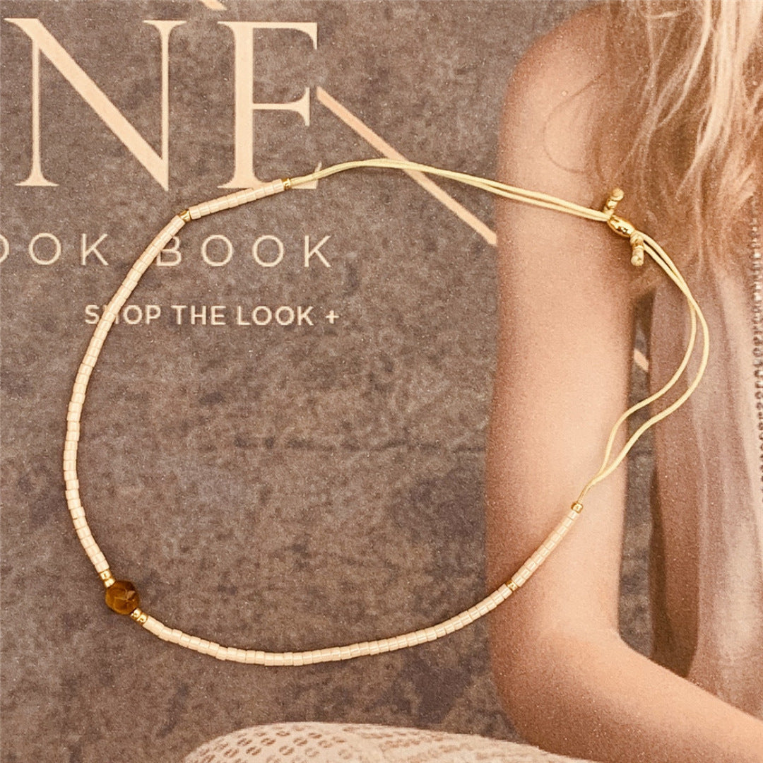 Bracelet perlé naturel de style bohème en gros