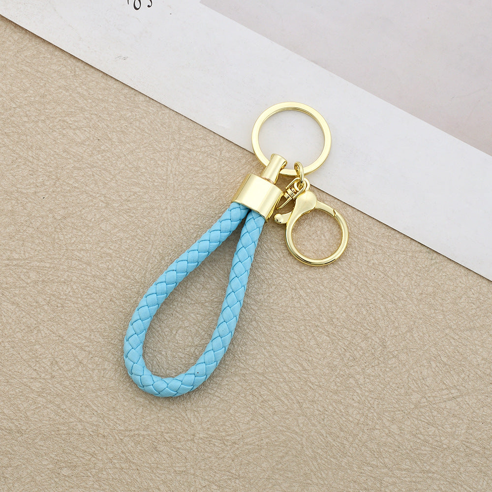 Wholesale Leather Round Dragon Woven Keychain Car Key Accessory Birthday Gift for Colleagues