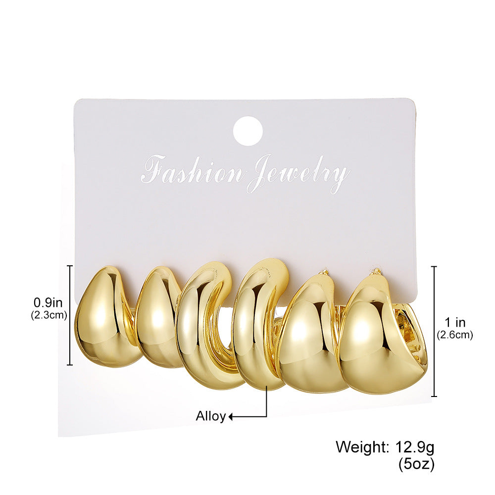 Wholesale Double twist earring set