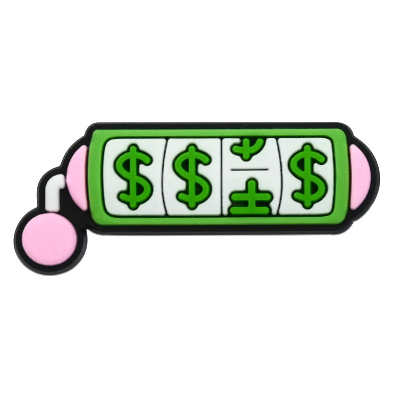 Wholesale   Random 100pcs USD seriesPVC Soft Rubber Shoe Buckle Decoration