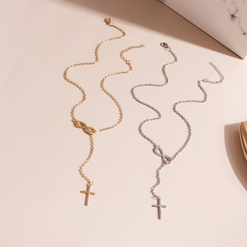 Wholesale Alloy  Cross Sweater Necklace