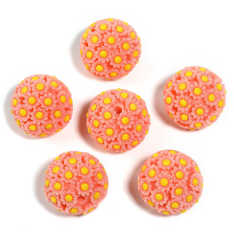 Wholesale 10PCS DIY Acrylic Flower Ball Balls ACC-BDS-LinG001