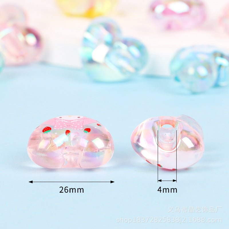 Wholesale random 10pcs  cartoon transparent  Focal Beads DIY Bead Accessories ACCVIP