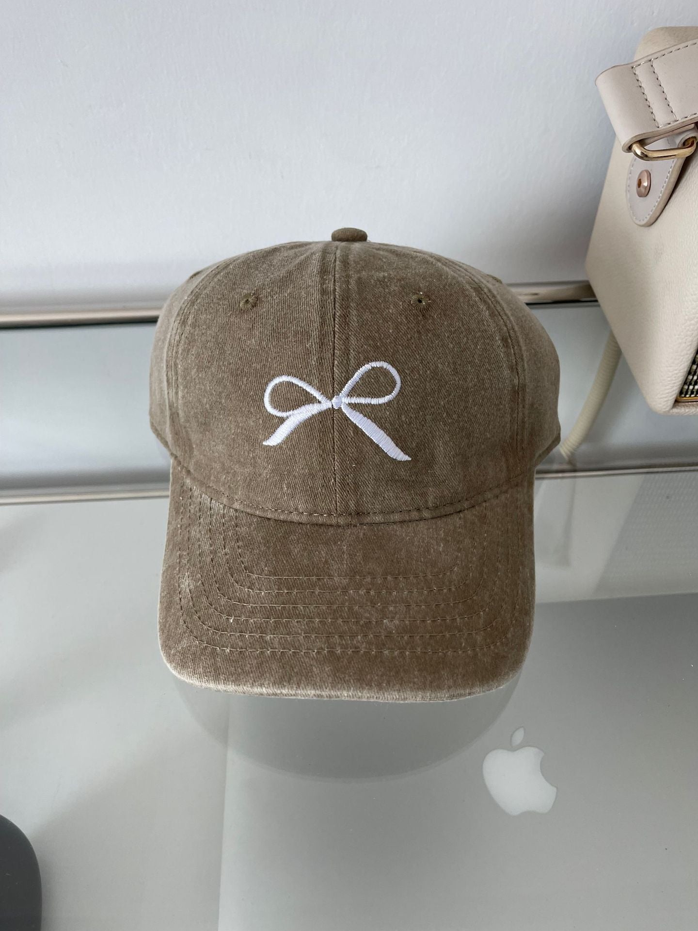 Wholesale Hat Vintage Washed Bow Embroidered Baseball Cap ACC-HT-ShunBei001