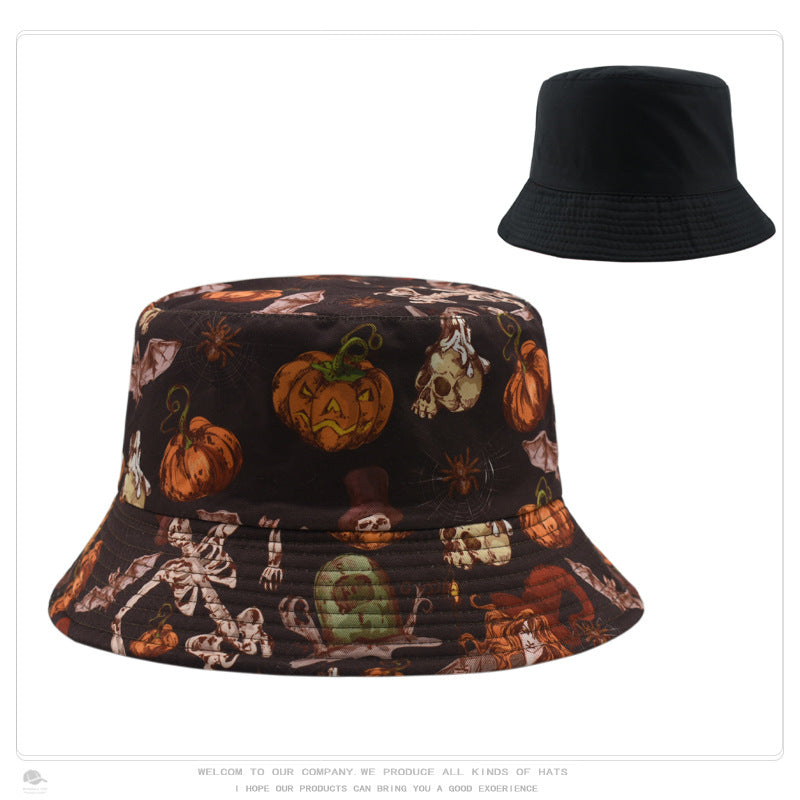 Wholesale Retro Pattern Printed Bucket Hat Double Sided Basin Hat ACC-HT-DaQi001