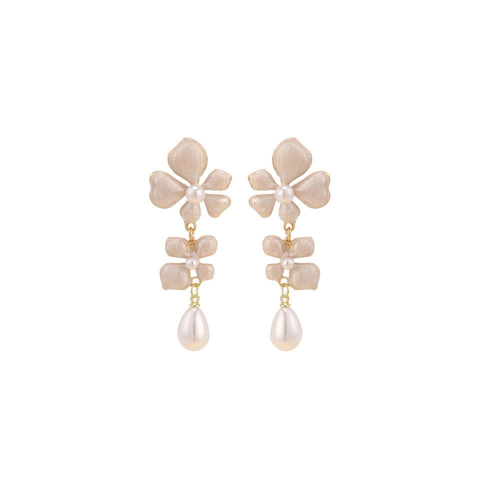 Wholesale Tassel dripping flower earrings