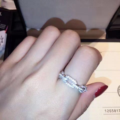 Wholesale Diamond Row  ring flash diamond ring