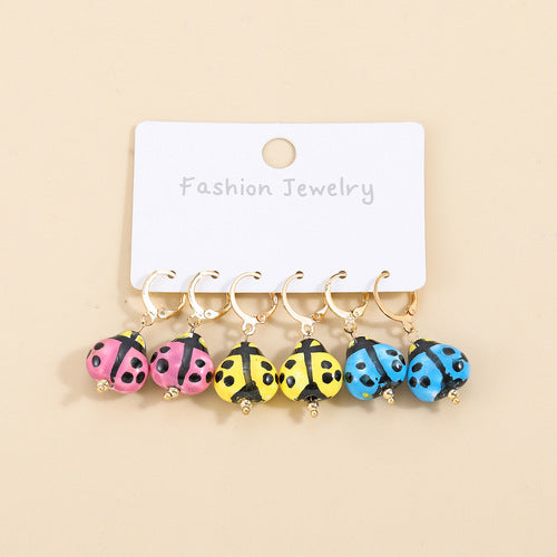 Wholesale Blue and White Porcelain Stainless Steel Colored Enamel Oil Earrings