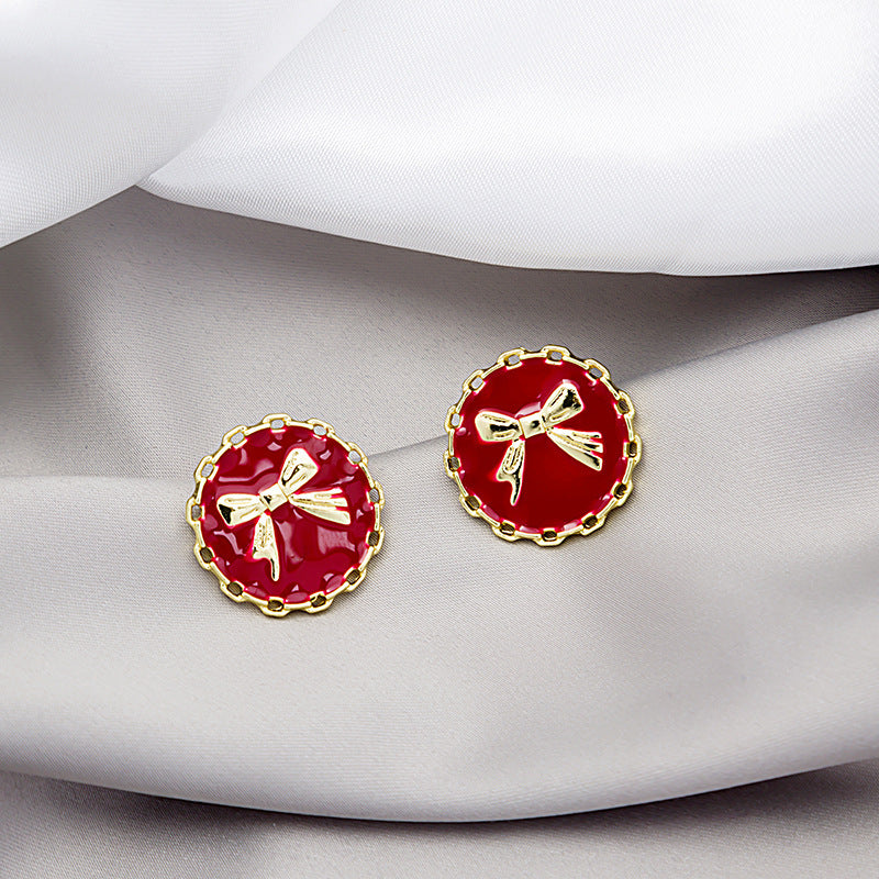 Wholesale Vintage Butterfly Hollow Blue Five-pointed Star Earrings