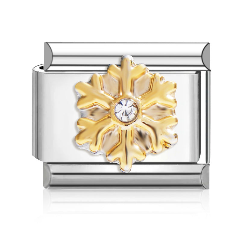 Wholesale 9mm Italian Charm Starter Bracelets DIY square Single Section Creative Stainless Steel Composable Bracelet