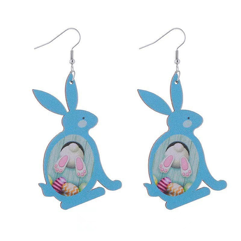 Wholesale Easter Cute Bunny Egg  Acrylic Earrings