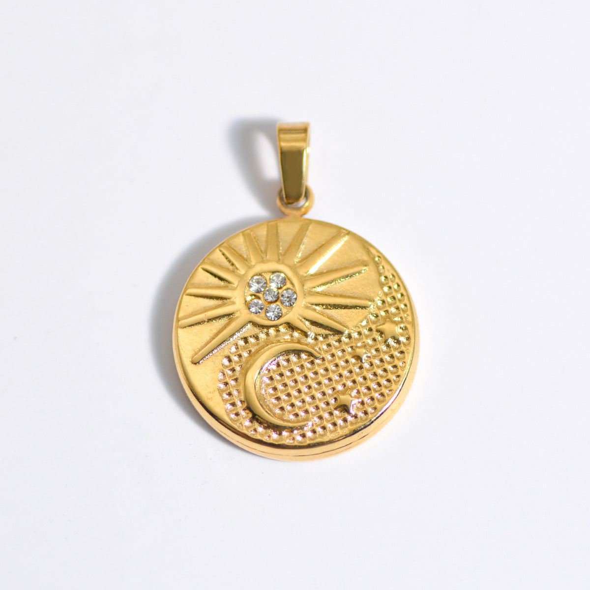 Wholesale Stylish Geometric Stainless Steel Necklace Pendant Natural Stone Drop DIY Jewelry Accessory For Layering And Gift