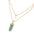 Wholesale Glass  Column Neck Chain Double Layer Moon Crescent Bullet Pendant Necklace
