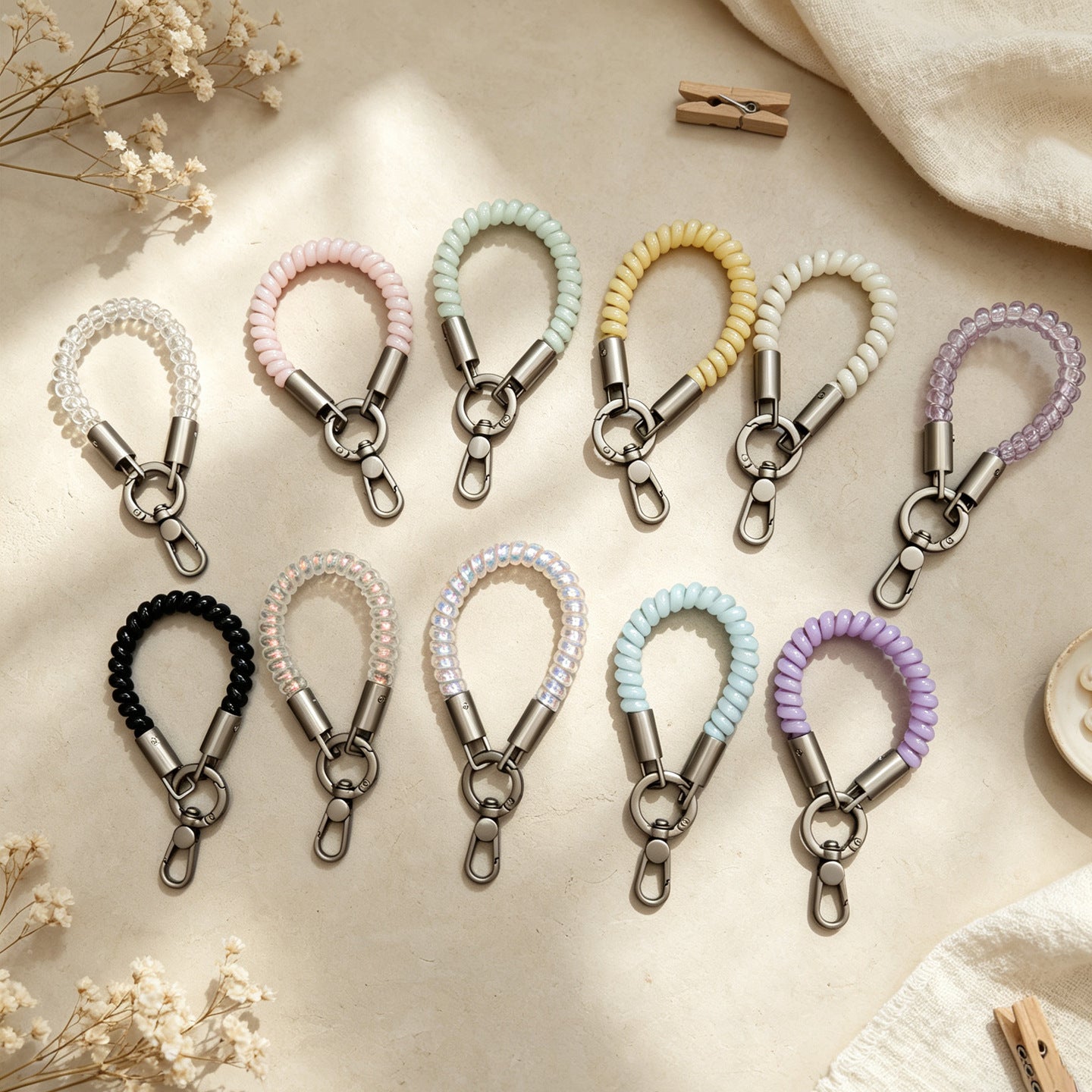Wholesale Jelly Candy Spring Keychain Light Pink Plastic DIY Bag Charm For Craft Supply And Everyday Use