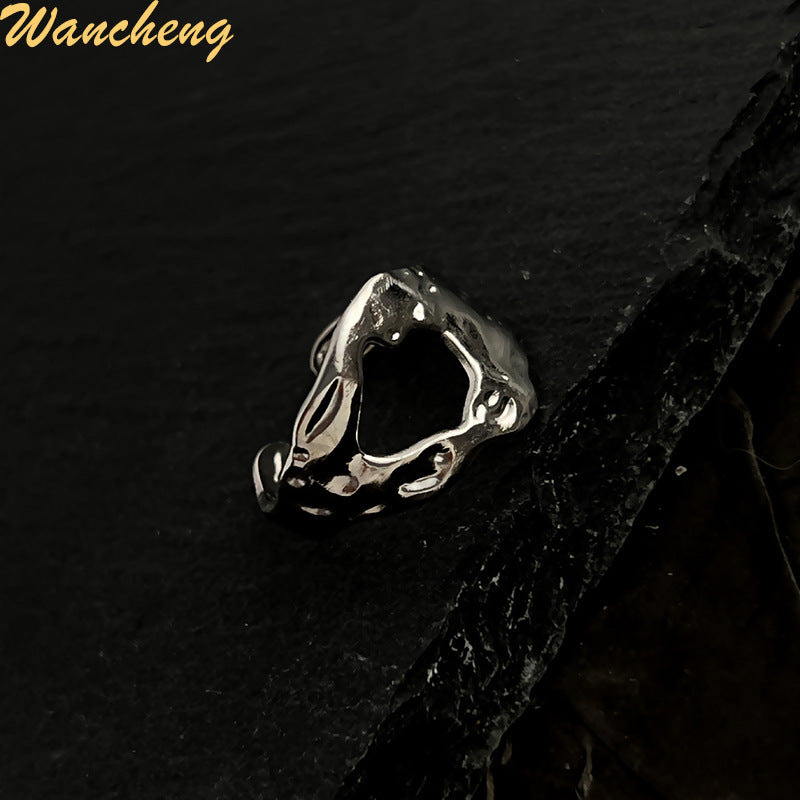 Wholesale Stainless Steel Ring 18K Gold Hollow Opening Adjustable Rings ACC-RS-WanCh004