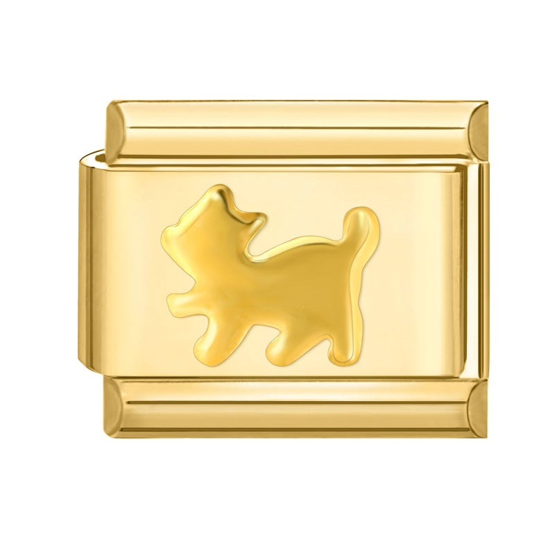 Wholesale Italian Charm Bracelet 9mm DIY Creative Gold Base Stainless Steel Composable Bracelet