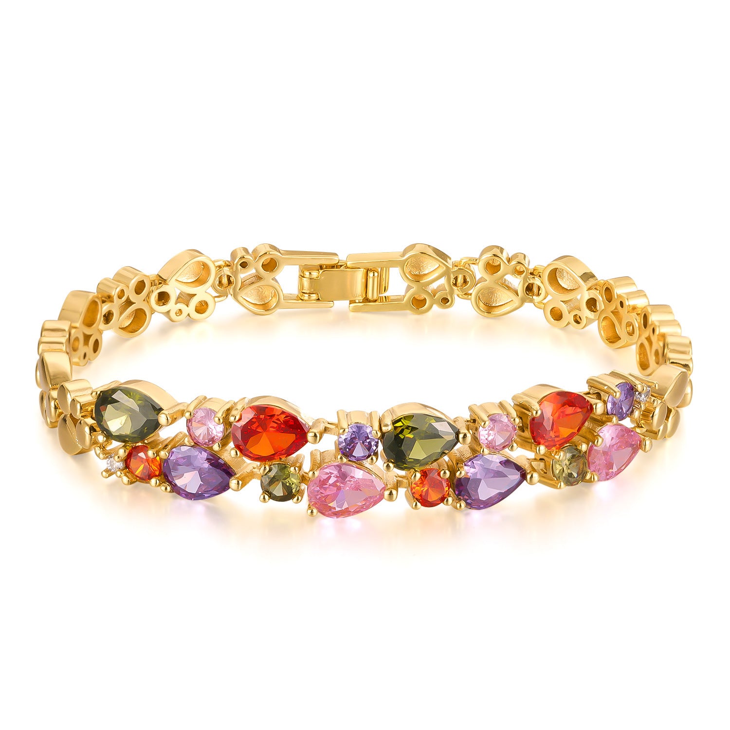 Wholesale  Vintage Crystal Bracelet Copper Gold-plated Bracelet