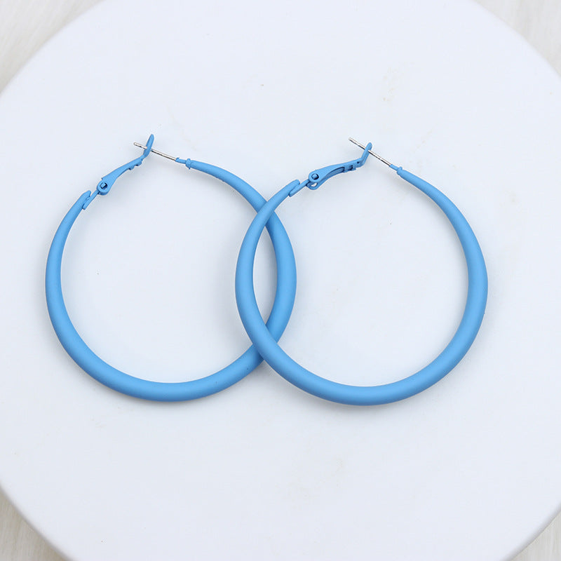 Wholesale Alloy Colorful Paint Simple Geometric Earrings