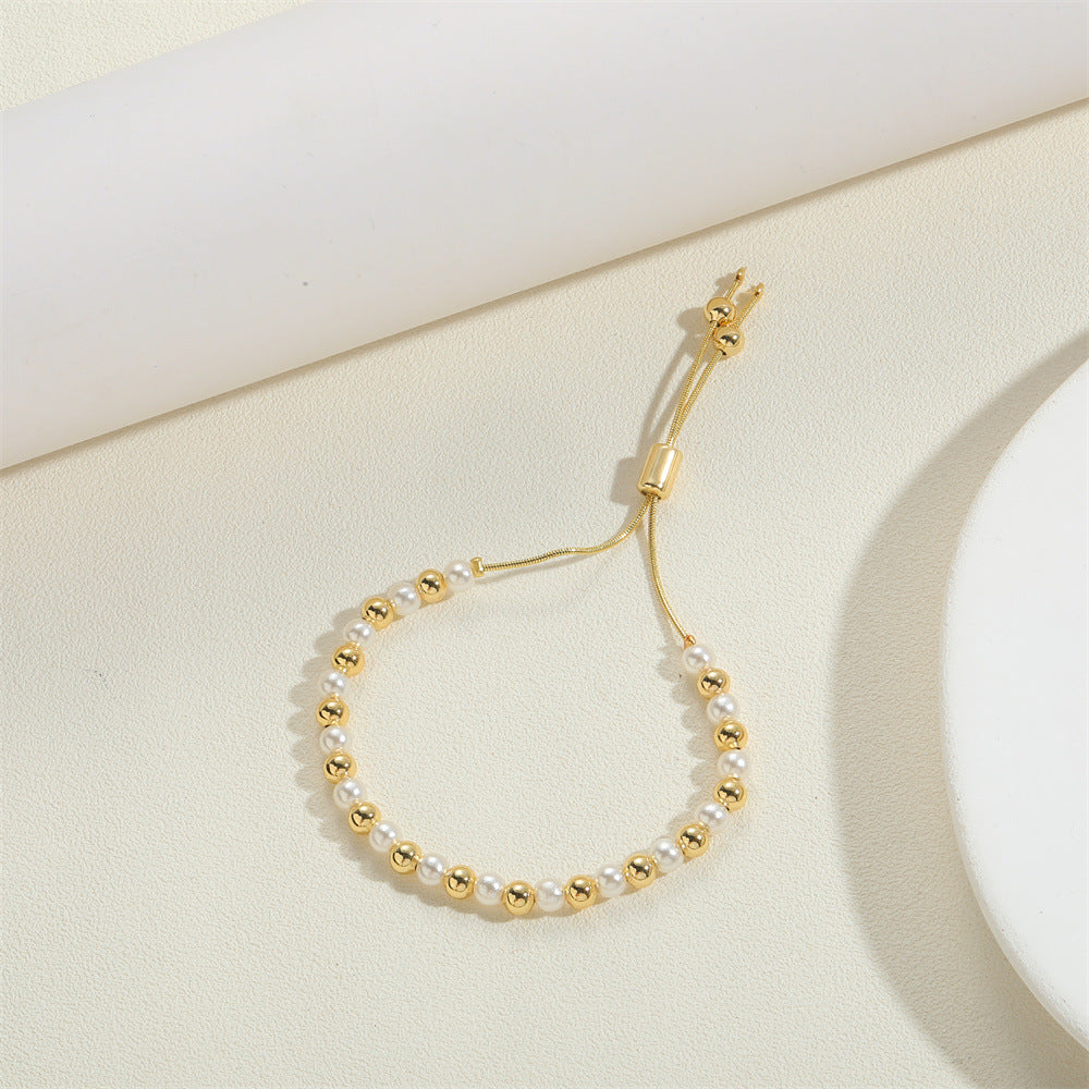 Wholesale Alloy Man-made Pearl Bracelet