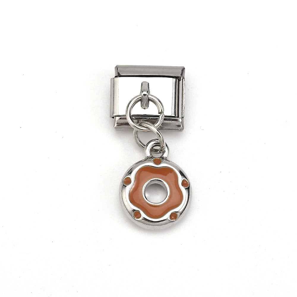 Wholesale  5pcs/ pack 9mm Italian Charm Starter Bracelets DIY square Single Section Creative Stainless Steel Composable Bracelet