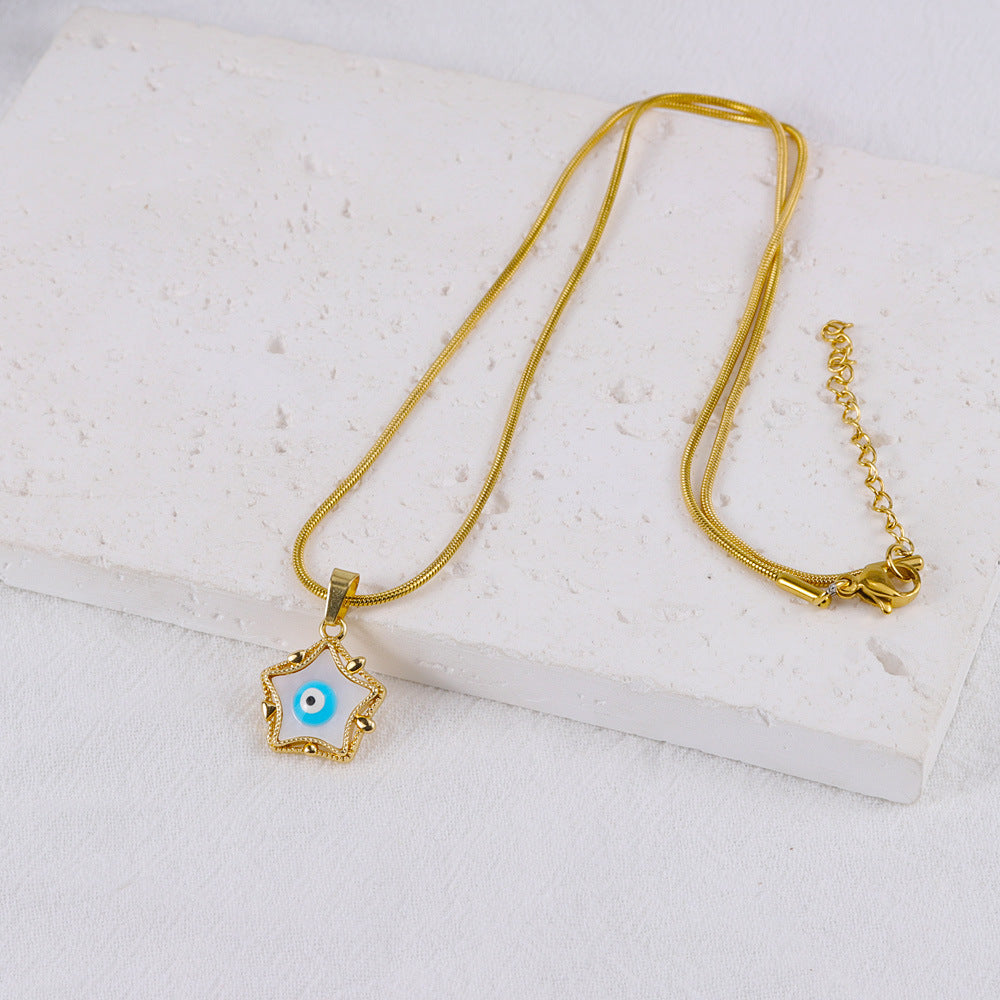 Wholesale Butterfly Shaped Evil Eye Necklace ACC-NE-FeiLing001