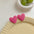 Wholesale spray painted candy color heart shaped acrylic earrings