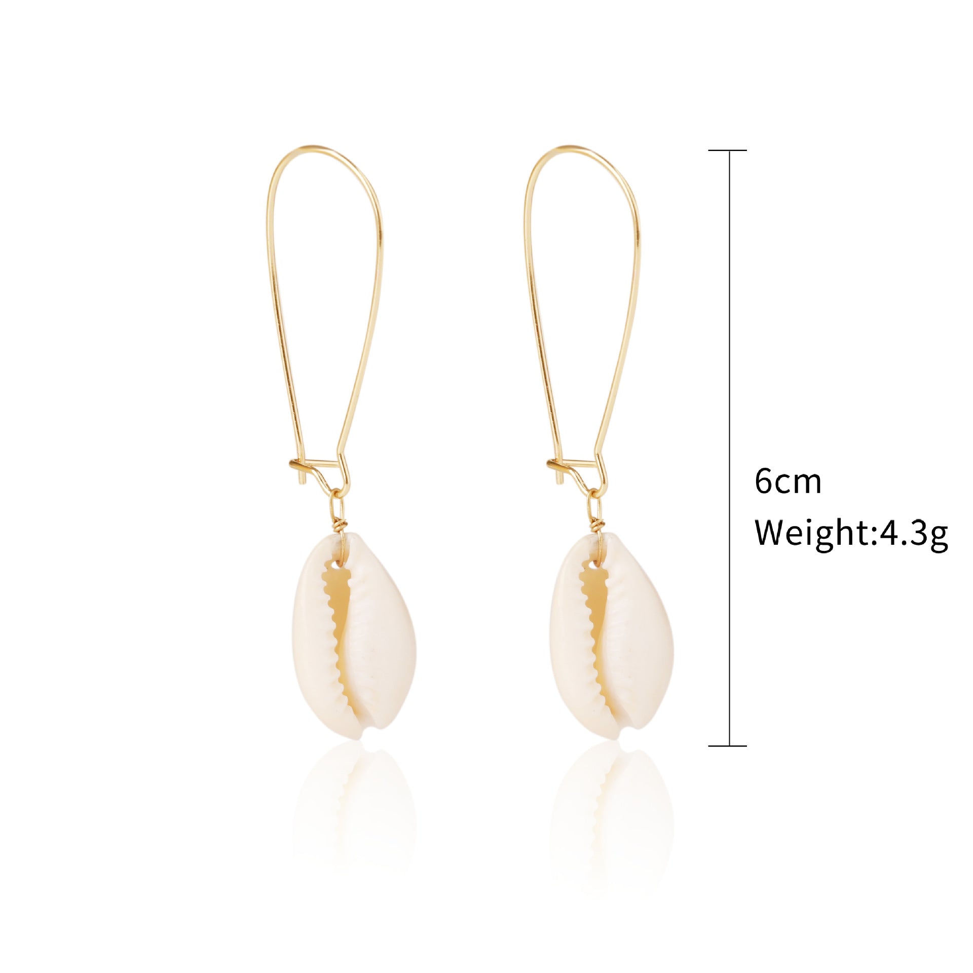 Wholesale European and American Cross-border Bohemian Ins Marine Jewelry Pearl Shell Earrings Alloy Natural Summer Shell Earrings
