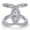 Wholesale  s925 sterling silver cross-ring girls Diamond Ring