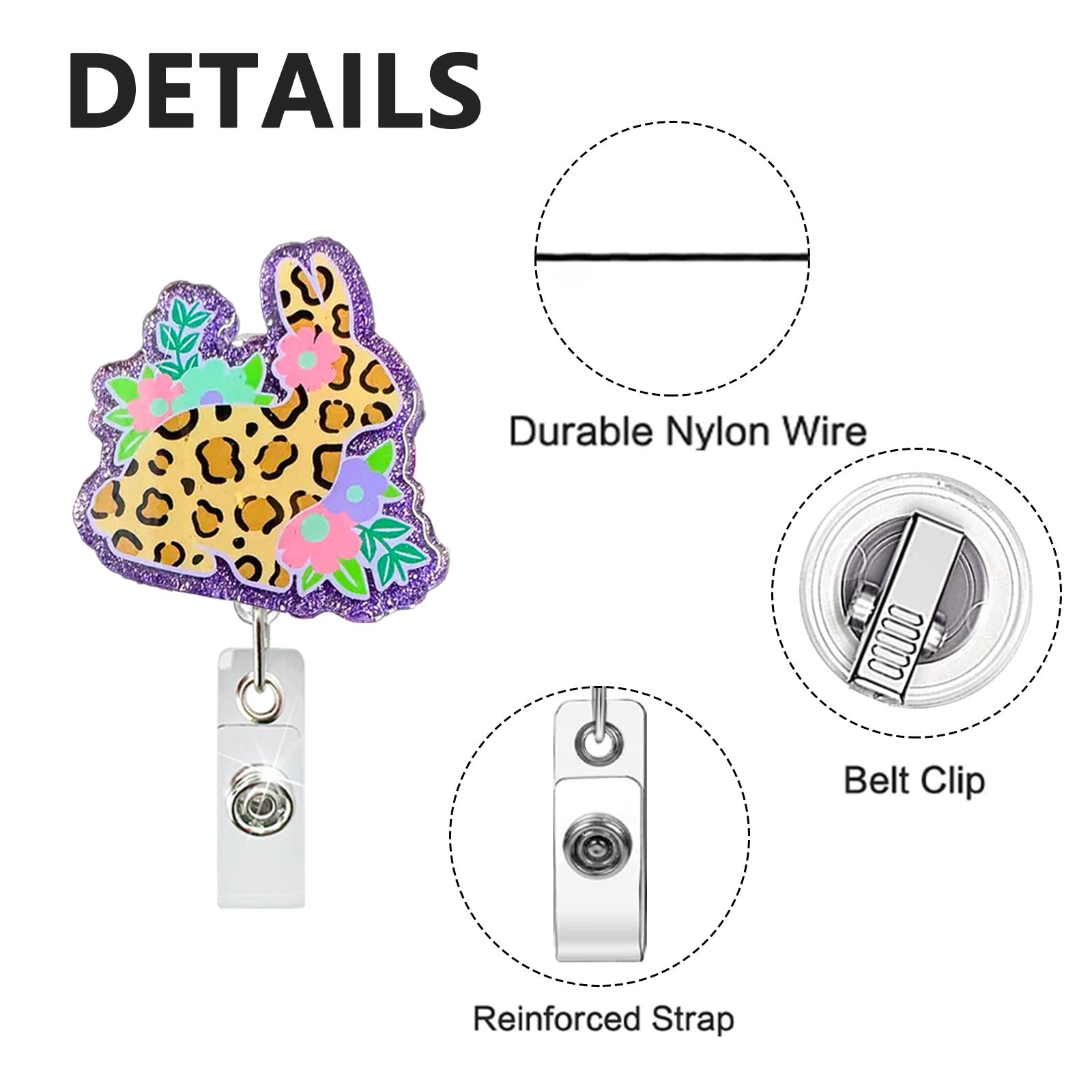 Wholesale Easter Bunny Egg Acrylic Badge Reels