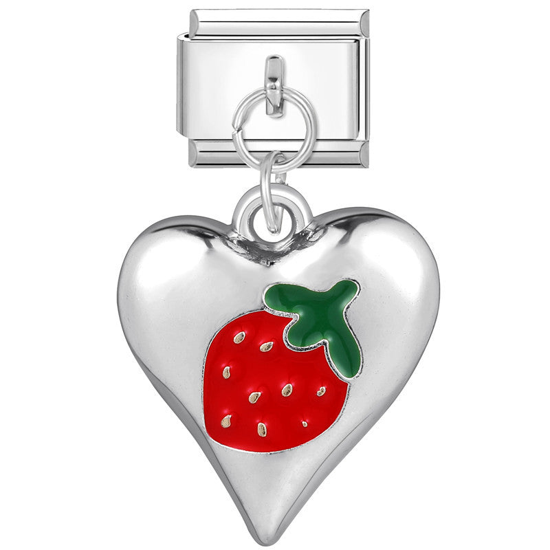 Wholesale Italian modular DIY jewelry red pendant bracelet