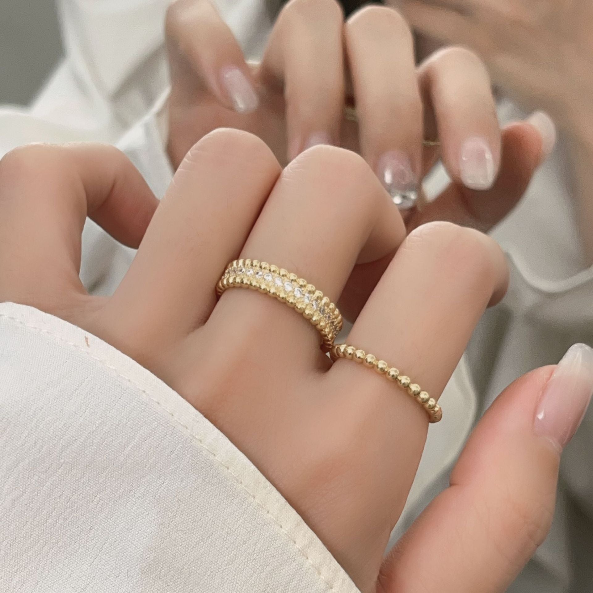 Wholesale  Classic Gypsophila Kaleidoscope Ring Full Diamond Closed Ring