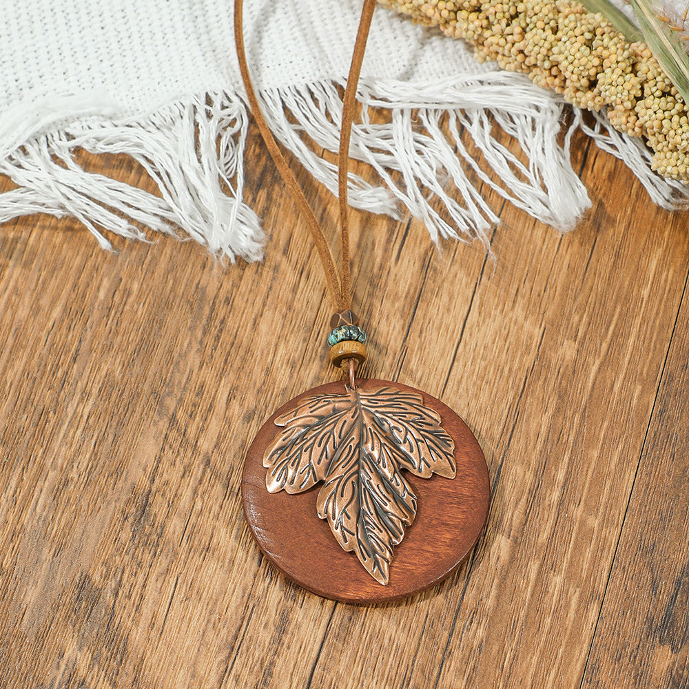 Wholesale Retro Ethnic Style Hollow Leaf Butterfly Dragonfly Necklace Zinc Alloy Fashion Jewelry Accessory