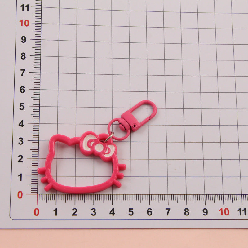 Wholesale Hollow Cartoon Cat Head Keychain Pendant - Trendy Bag Charm Decorative Accessory for Gift Resale