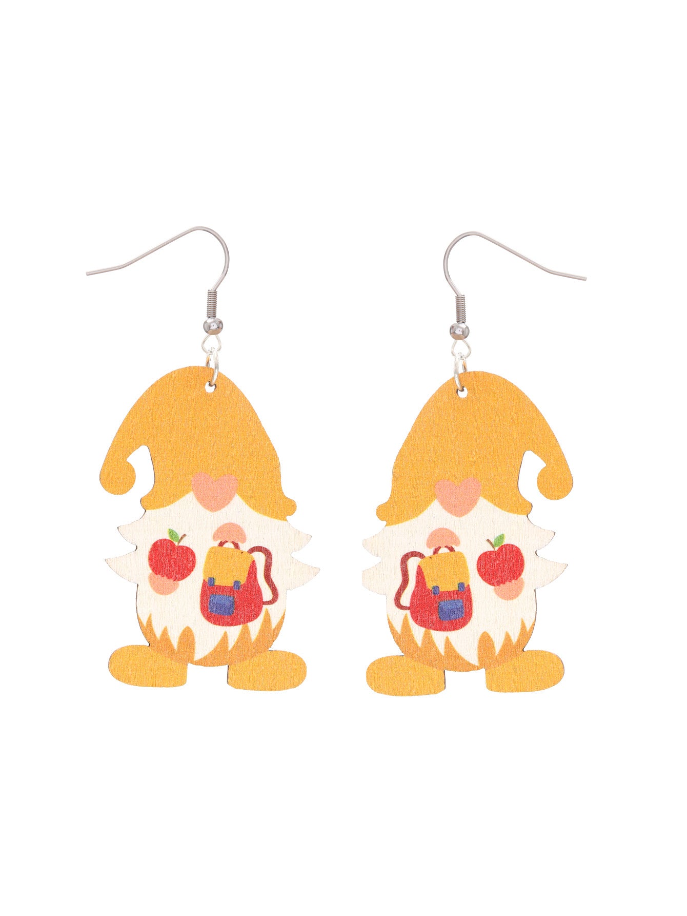 Wholesale  School Season Teacher's Day Apple Pencil Rocket Books  Water Drops Wooden Earrings