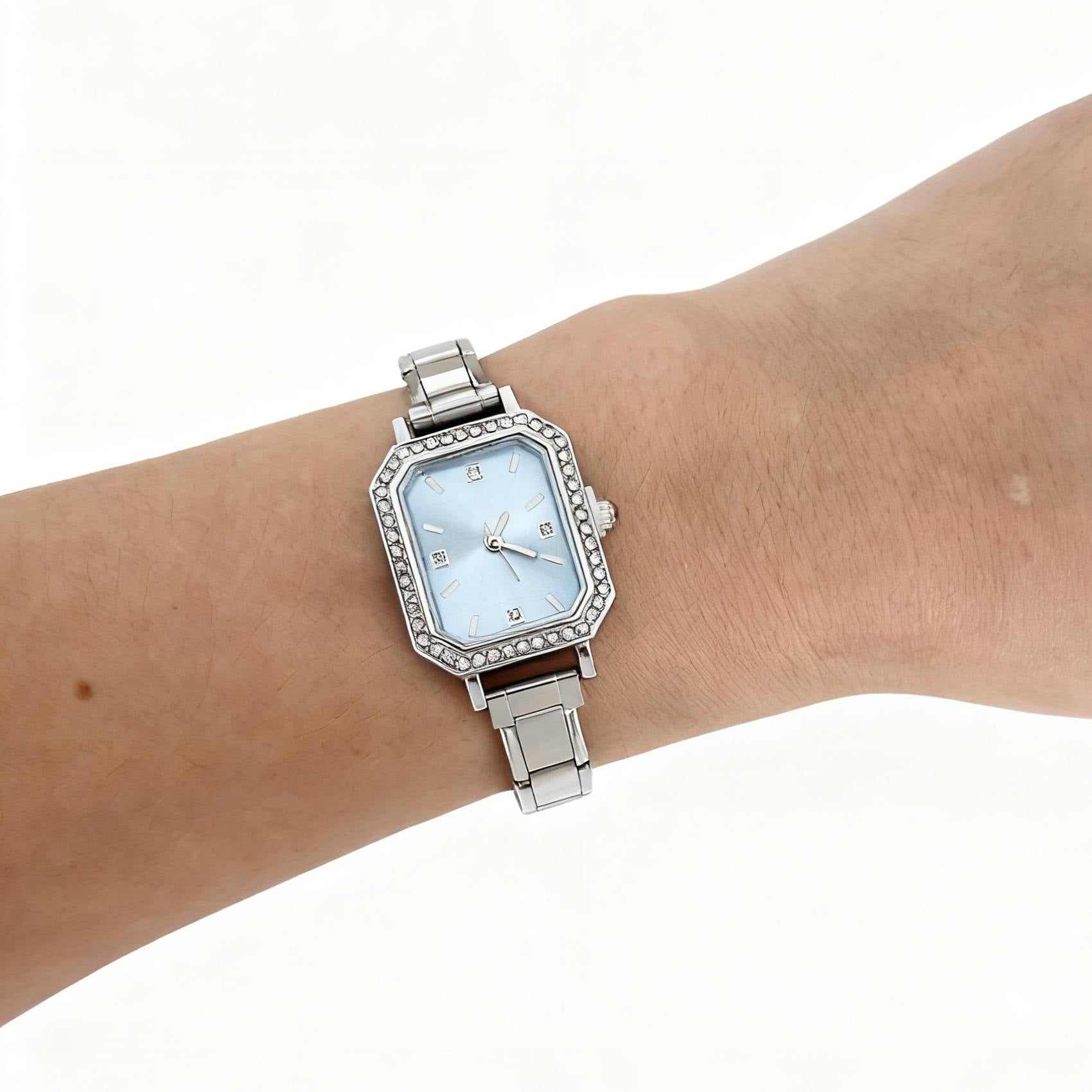Wholesale square shape diamond-encrusted  DIY watch