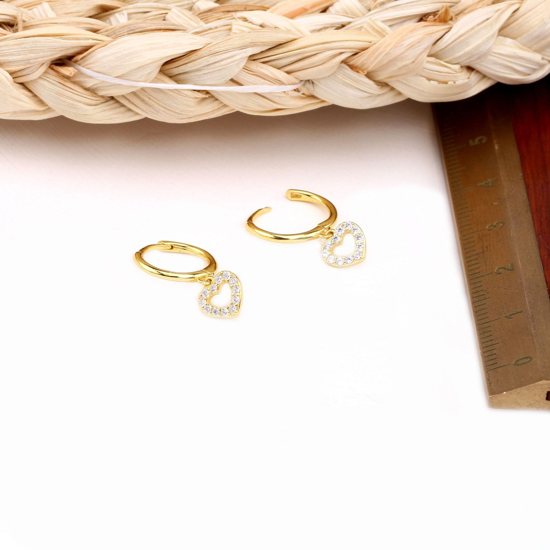 Wholesale s925 sterling silver micro inlay love earrings