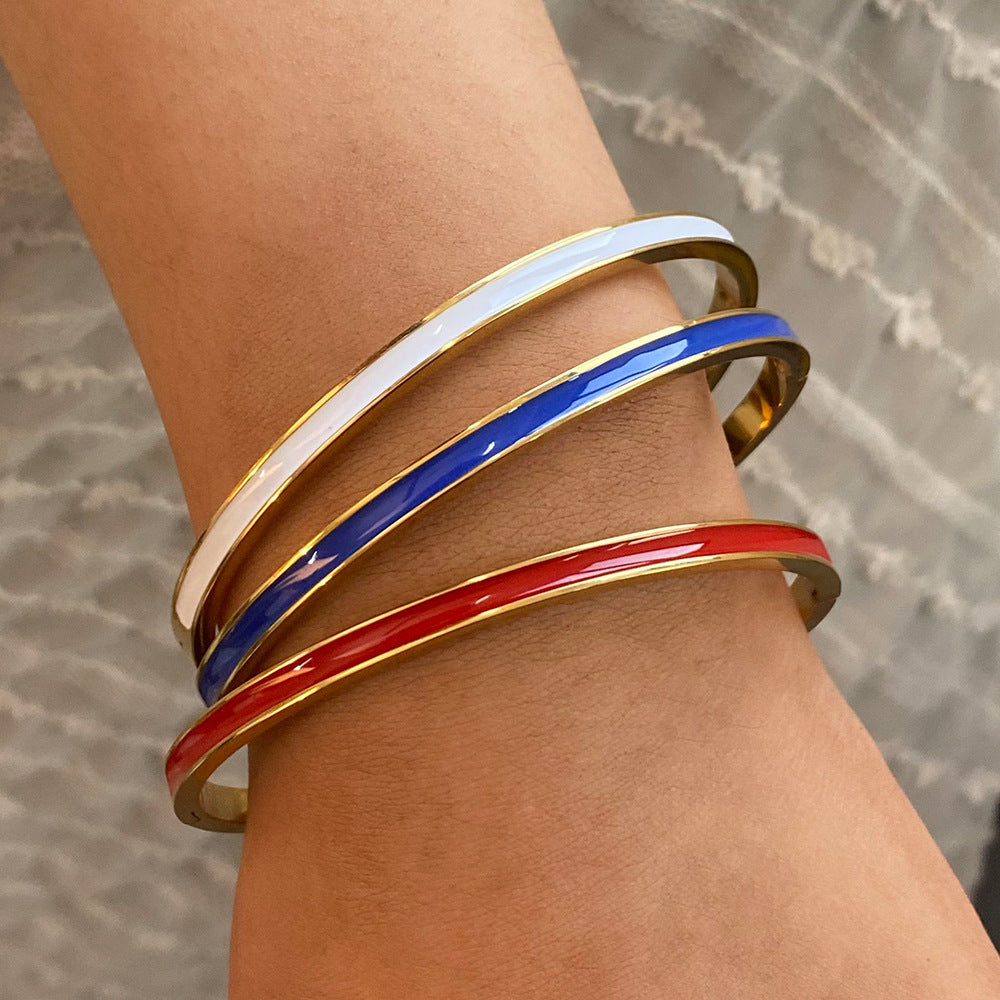 Wholesale Stainless Steel Oil Dropping Buckle Bracelet