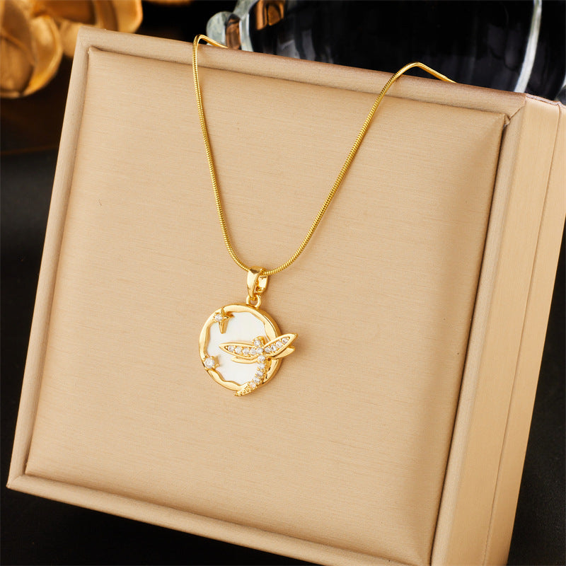 Wholesale Vintage Mother of Pearl Pendant Necklace ACC-NE-QianYue005