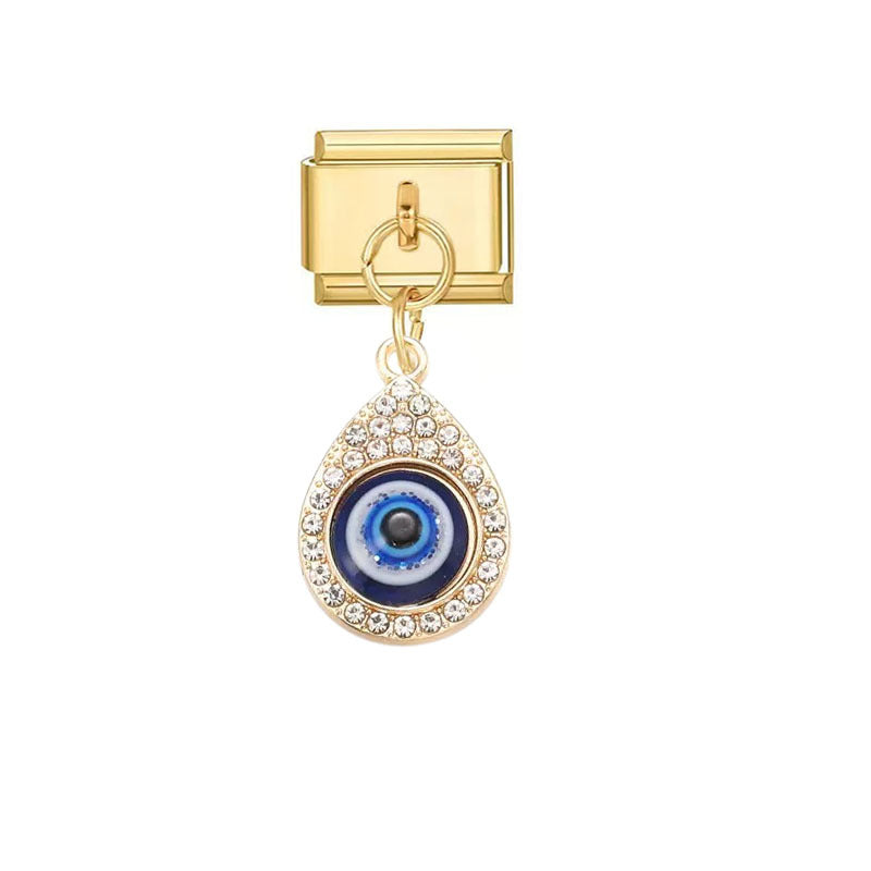 Wholesale Handmade Devil' s Eye Alloy Pendant - Trendy Jewelry Accessory for DIY Bracelets,  Gift Idea