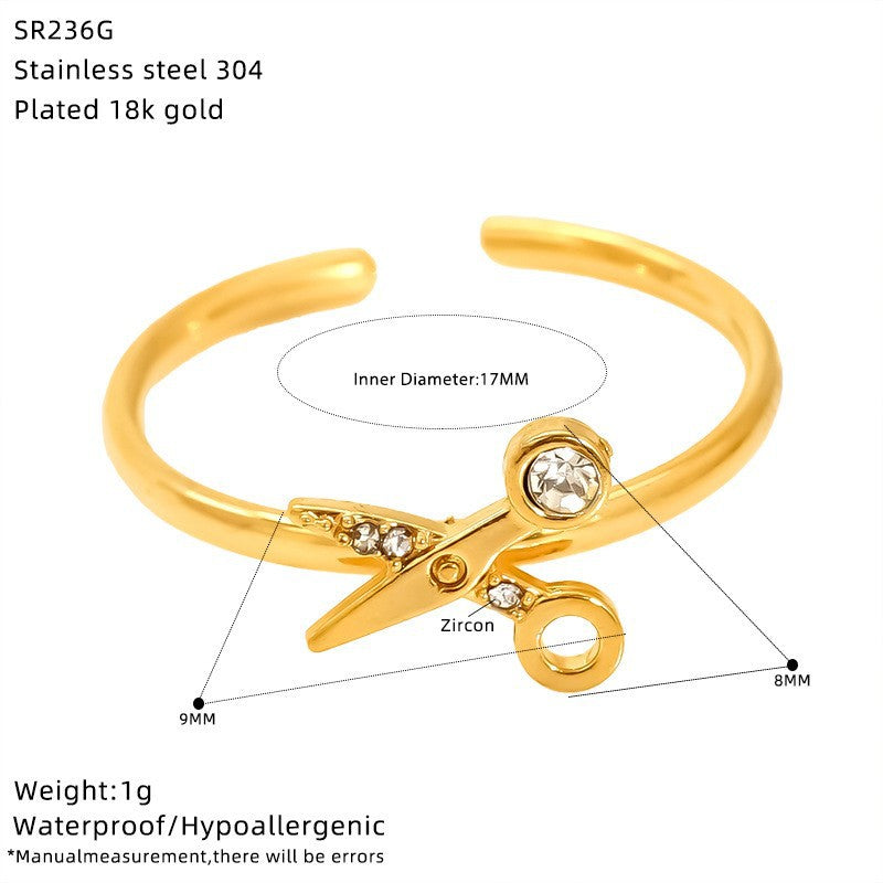Wholesale Geometric Open Ring,  Trendy Stainless Steel Fashion Jewelry Accessory for Women,  Boutique Gift