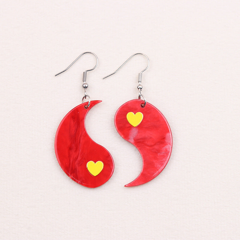 Wholesale Rainbow Love Gossip Acrylic Earrings ACC-ES-DA004