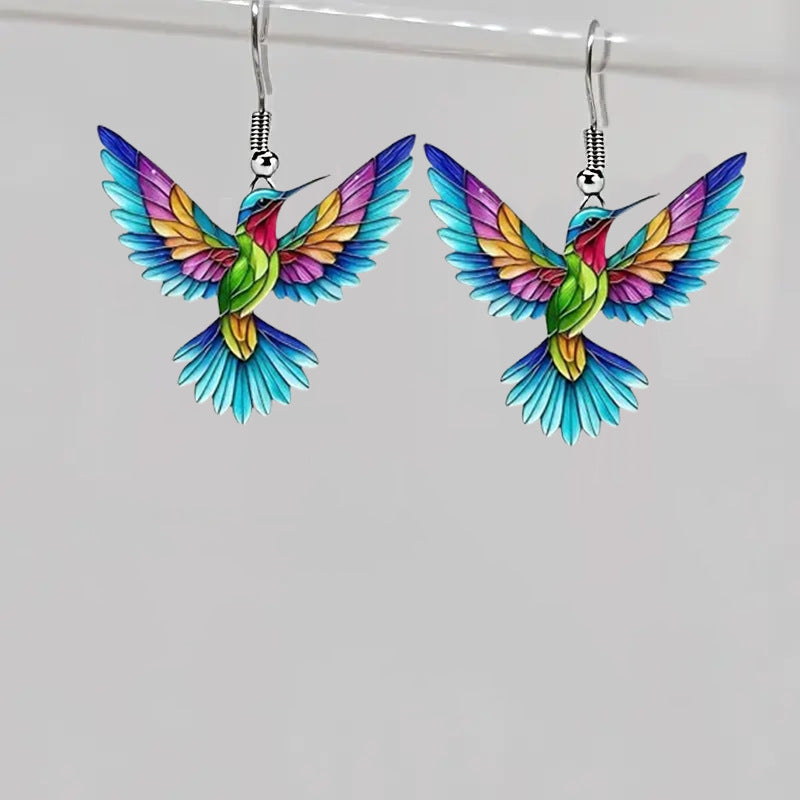 Wholesale  colorful bird acrylic earrings