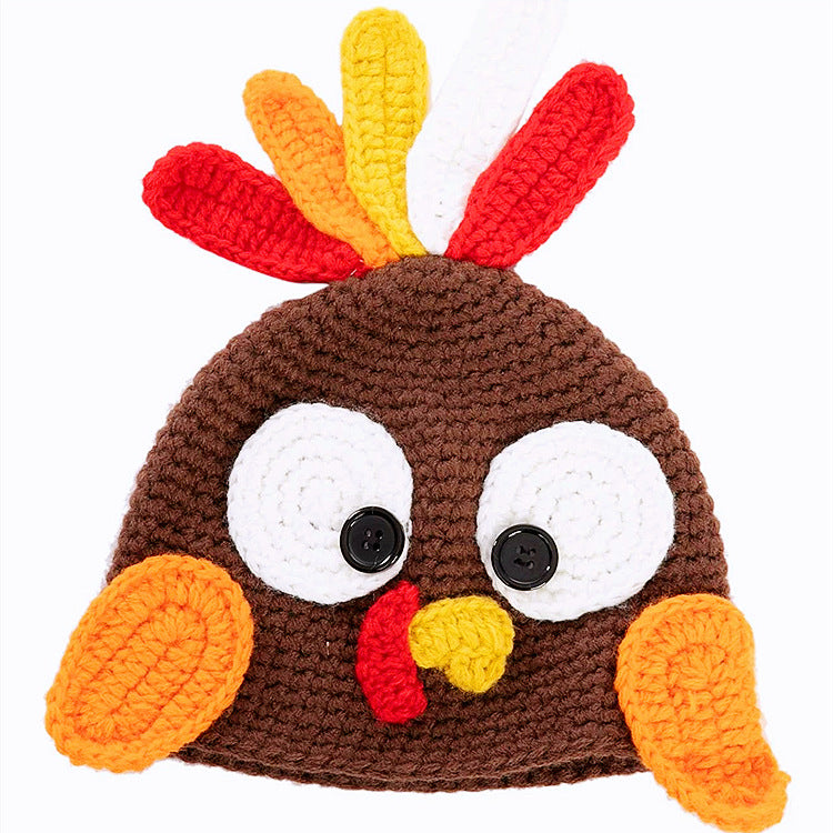 Wholesale Halloween Children's Funny Thanksgiving Turkey Hat Beanie ACC-KH-Tongy001